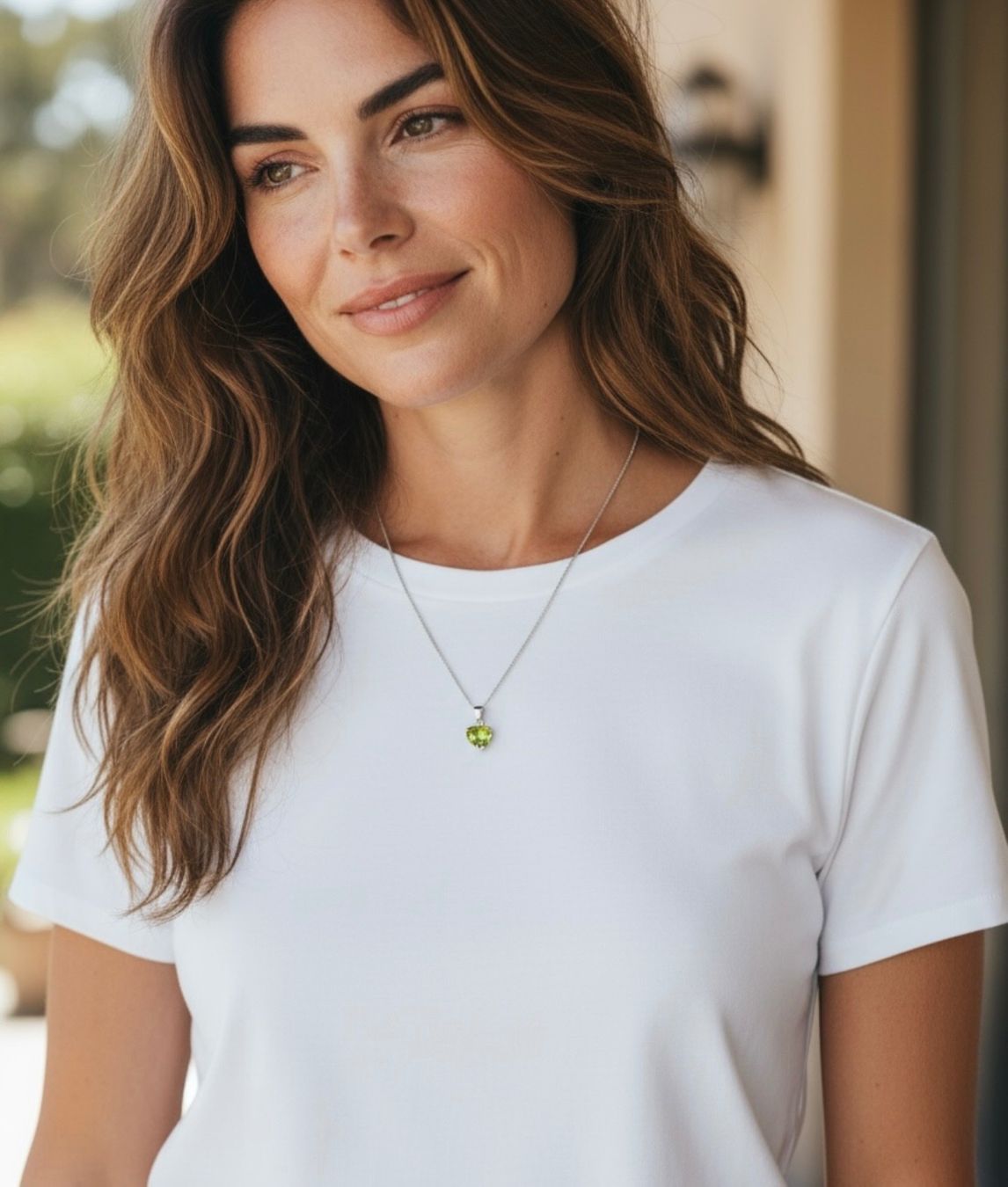 Catenine: Collier en argent avec une pierre de péridot verte – Nuovo (secondo la descrizione) da Vuisternens-Romont venduto da gol_xp6p 4