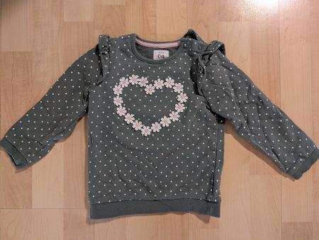 C&A Mädchen Sweatshirt Gr. 92 (eher 86) - Herz Blume