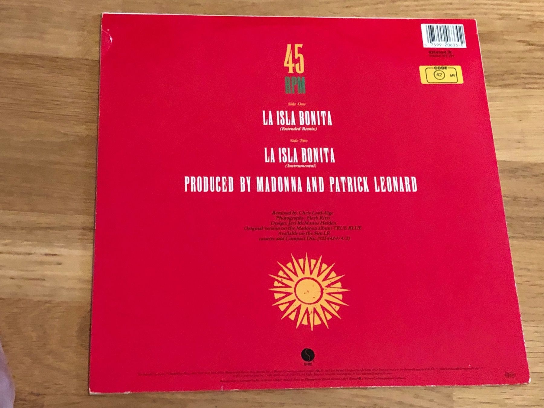 Schallplatten: Madonna.  12“Maxi. La Isla Bonita – Gebraucht aus Faulensee von  1