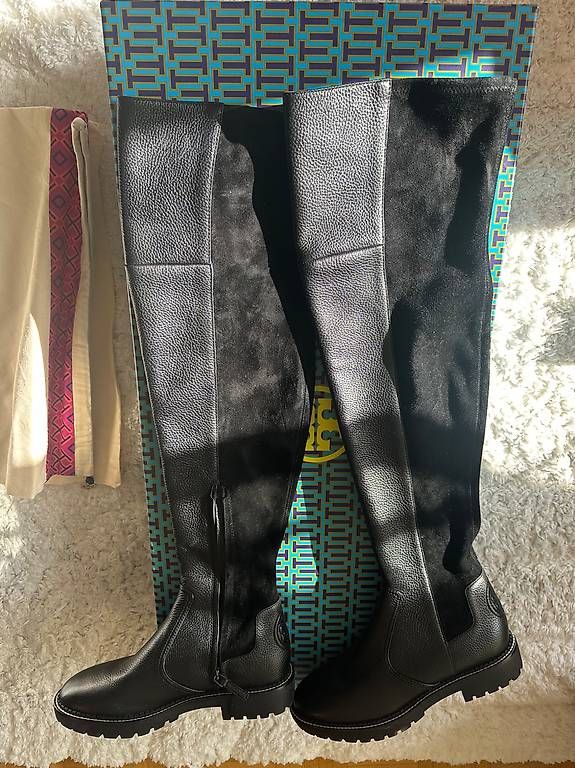 Tory Burch Scarpe da donna: Original Tory Burch leather/suede high knee boots – Nuovo e nell'imballaggio originale da Bern venduto da lor_6tcg 1