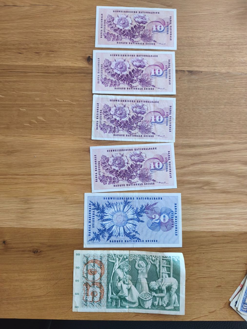 Banknoten: Schweizer Banknoten 10er, 20er, 50er – Gebraucht aus Rubigen von HEIDA_82