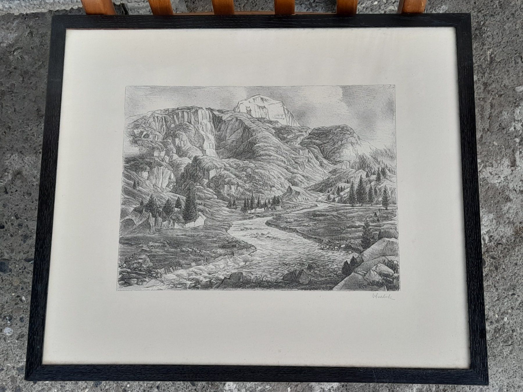 Grafica & Litografie: V.Surbek Litho " Berner Oberland " – Usato da Thun venduto da Treff.....e 7