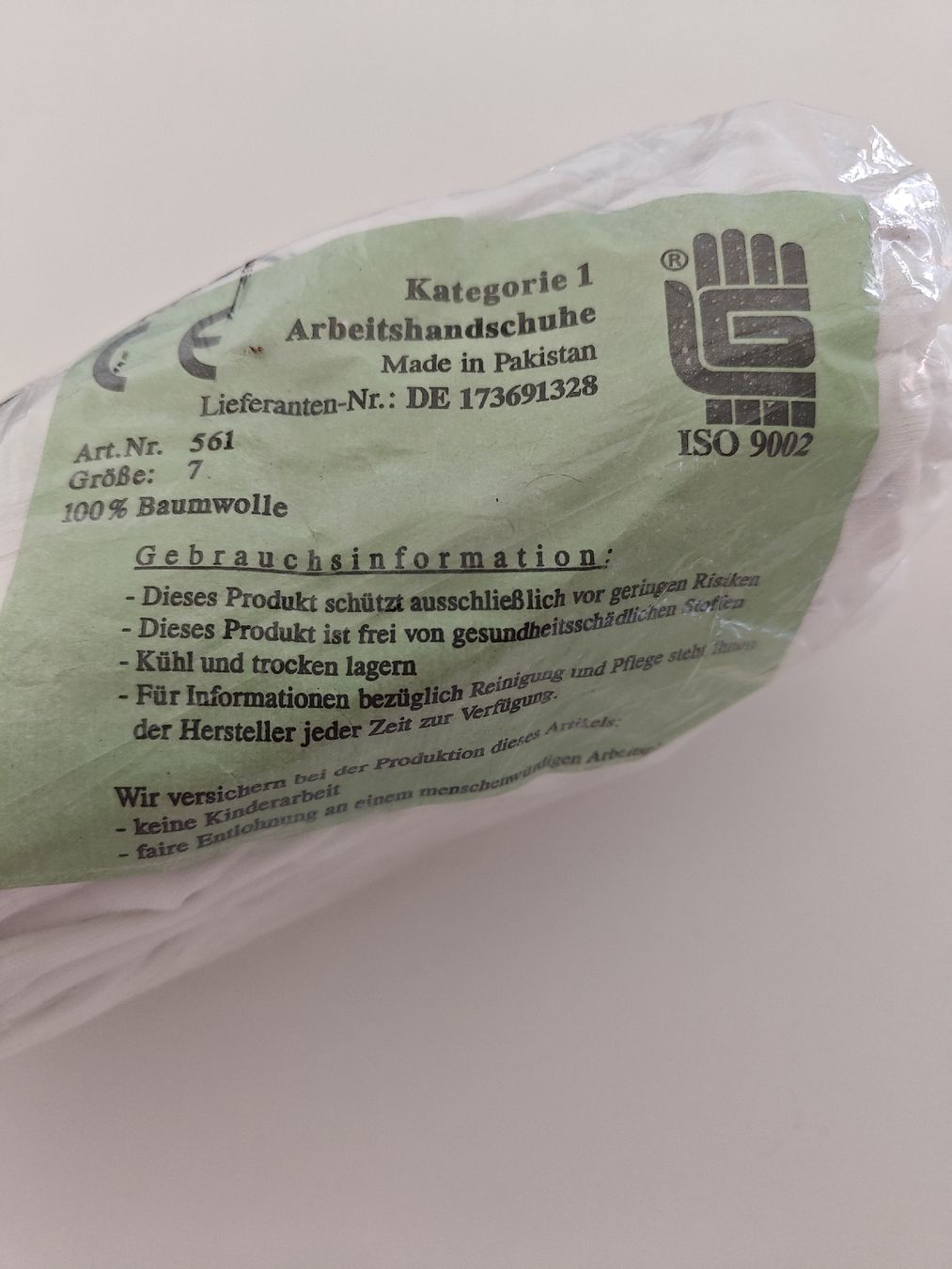 Guanti & manicotti: Baumwoll Arbeitshandschuhe, Gr. 7, Neu – Nuovo e nell'imballaggio originale da Wädenswil venduto da alex-maxima 2