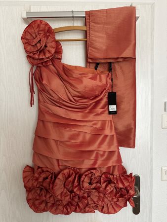 Festkleid +Schal, für Cocktail oder Hochzeit, Gr 38-40, neu
