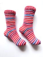 Fröhliche Ringelsocken, handgestrickt , Grösse 38-40