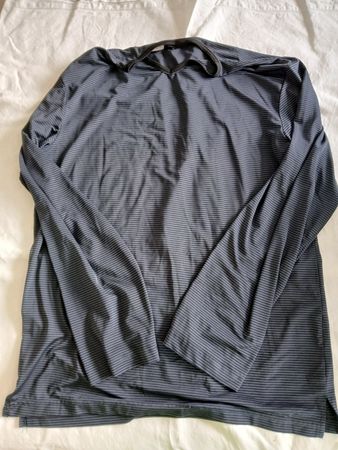 Herren Langarmshirt TCM grau gestreift Grösse Lguter
