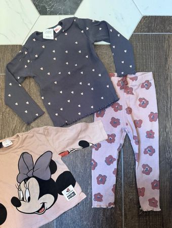 ZARA BABY GIRL 🐭🩷🌸 set hauts & leggings côtelé 80