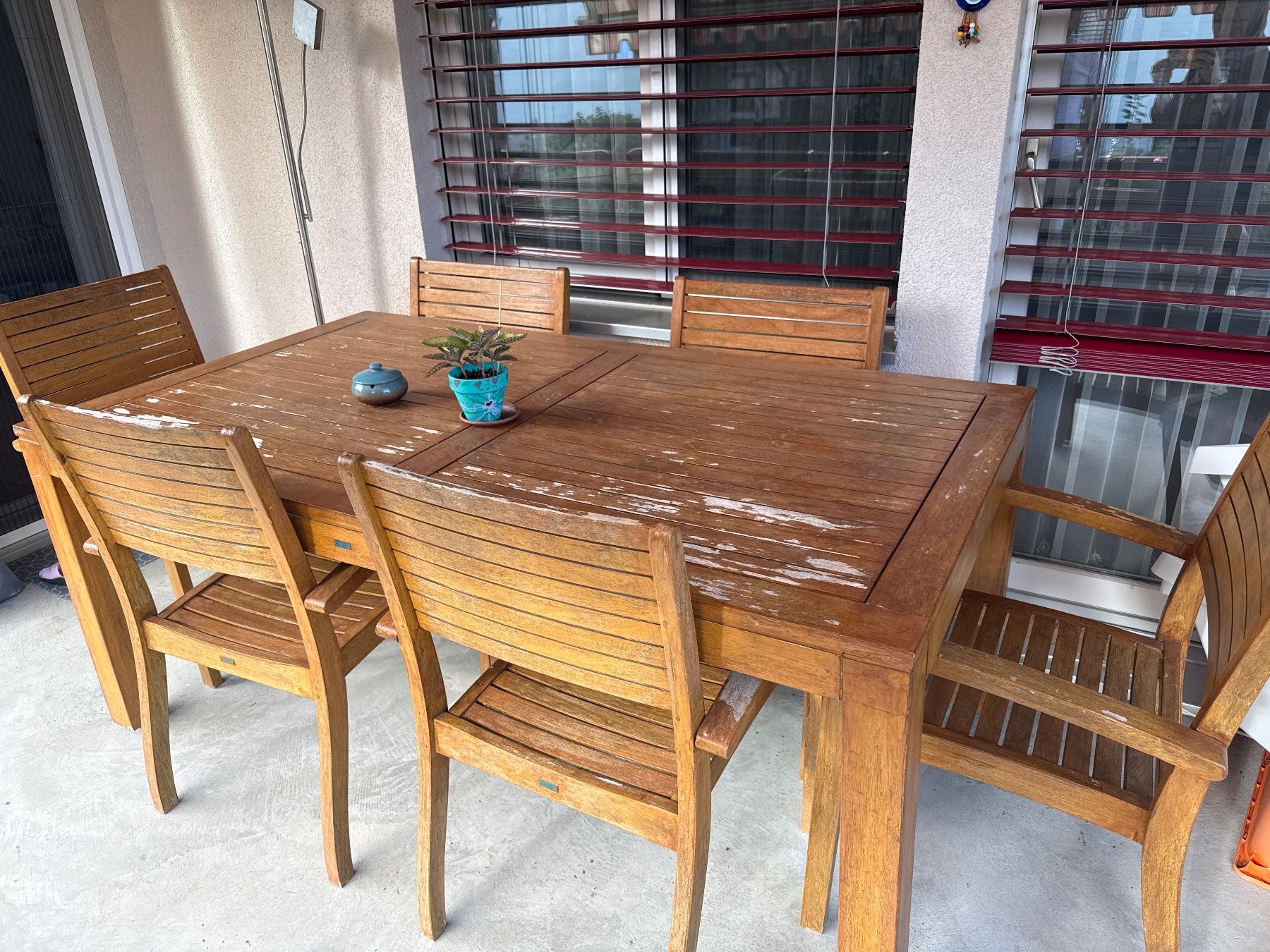 Pfister Tischset: Gartentisch und 6 Stühle Holz – Gebraucht aus Berikon von did_6gcz 1