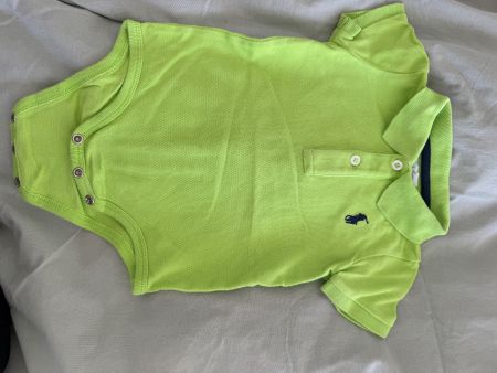 limettengrüner Polo-Bodysuit von Ralph Lauren für Babys