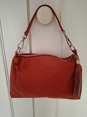 Sac à main en cuir italien Made in Italy – Orange brûlé