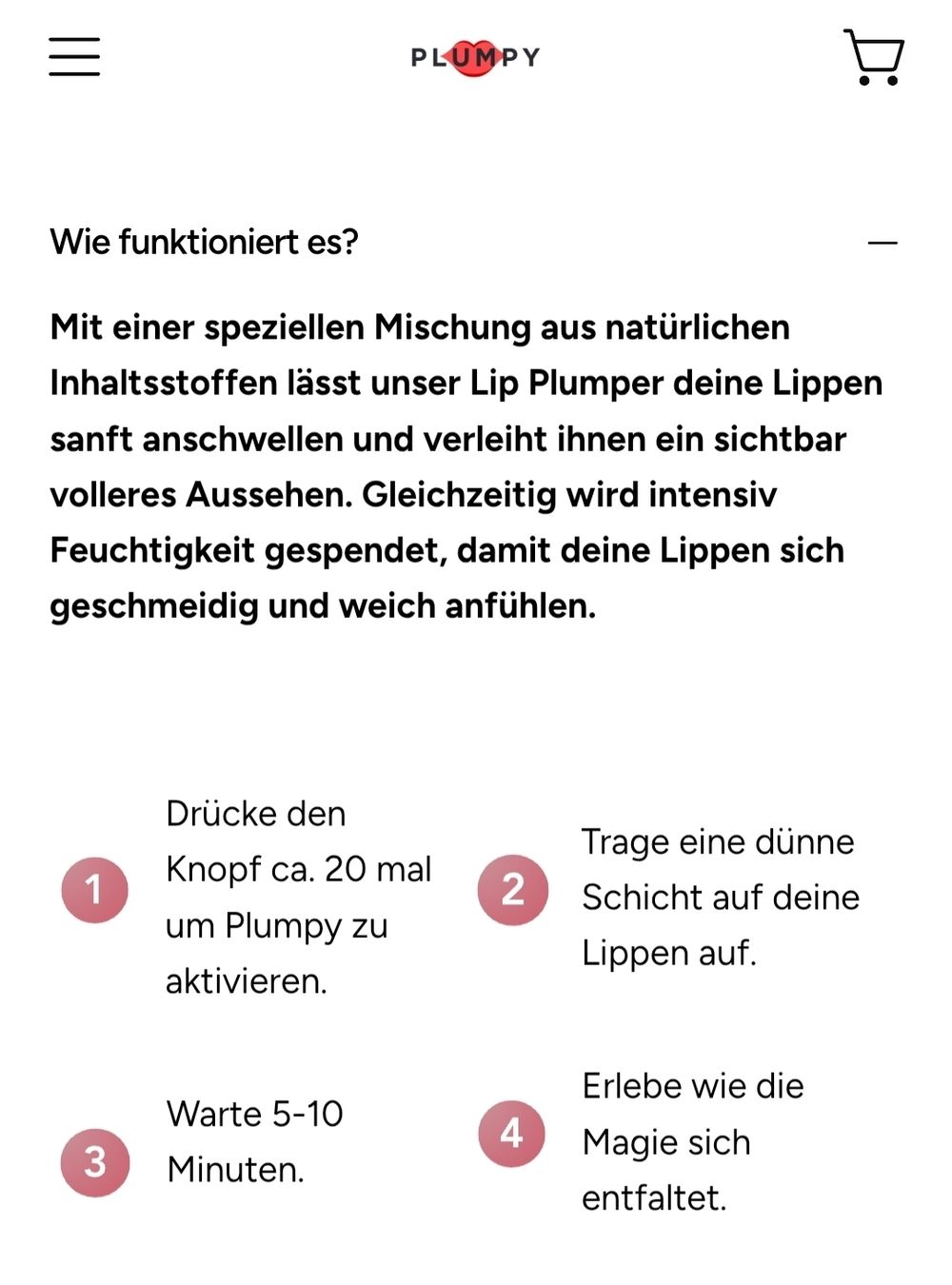 Cura del viso: PLUMPY Lippenvergrösserung, 1x gebraucht – Nuovo (secondo la descrizione) da Büsserach venduto da Divina86 1