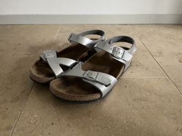 Sandale Birkenstock Rio Gr. 35 Metallic Silber 