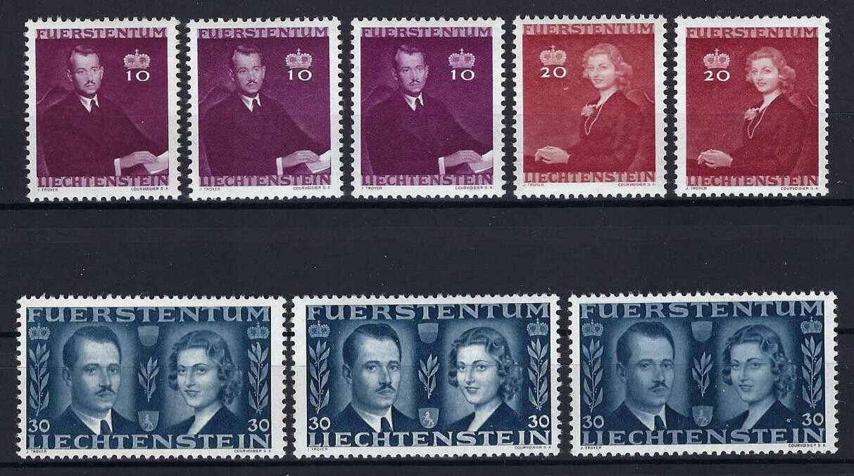 Tutti i francobolli: Lichtenstein 1943 saubere Werte postrisch – Usato da Hitzkirch venduto da walti1959