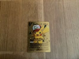 Pokémon  Pikachu metal golden card