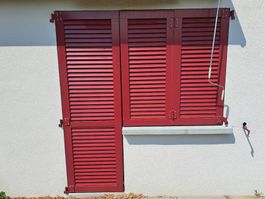 Fensterladen und Türladen Rot Aluminium