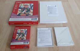 80x Fotopapier Canon Glossy GP-501 A4 und 10x15 cm