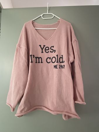 Pullover oversize rosa