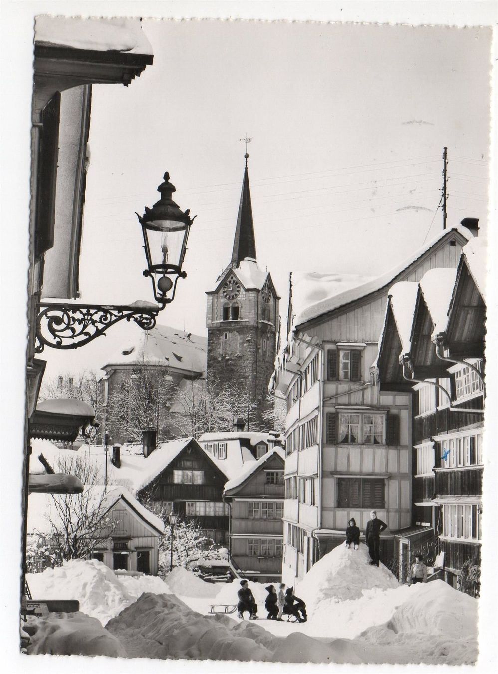Cartes postales: HERISAU Kinder im Schnee – D'occasion à Jona par philajona