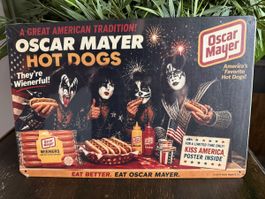 KISS Blechschild US-Werbung, Gene, Paul, Ace & Peter