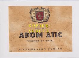 Etikette - Admon Atic (gereifter Rotwein, Israel) /bd