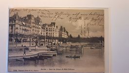 Ancienne CP Genève 1916 - Quai du Léman et Hôtel Bellevue