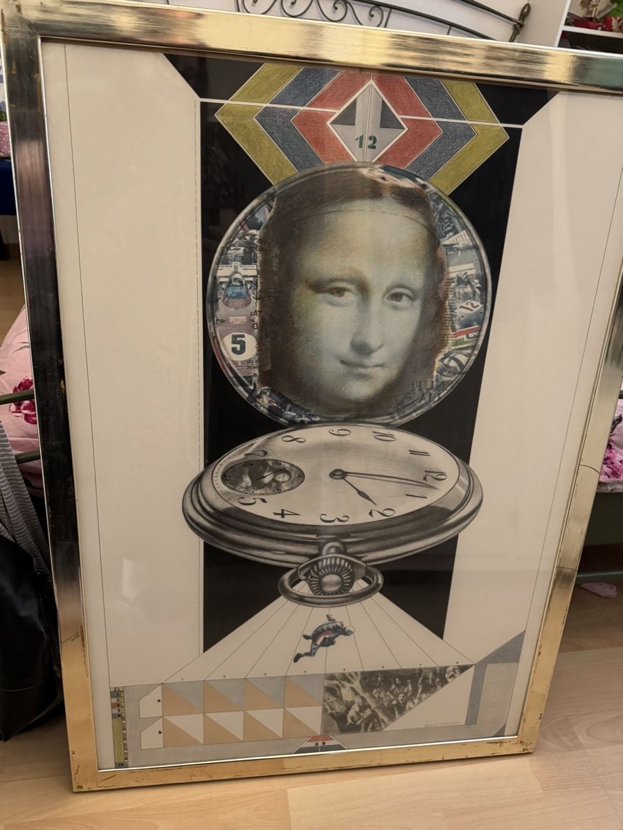 Foto & Immagini: Mona Lisa, Mischtechnik, Helmut Ullrich, Ausstellung 1973 – Usato da Gränichen venduto da Eliotta72 1