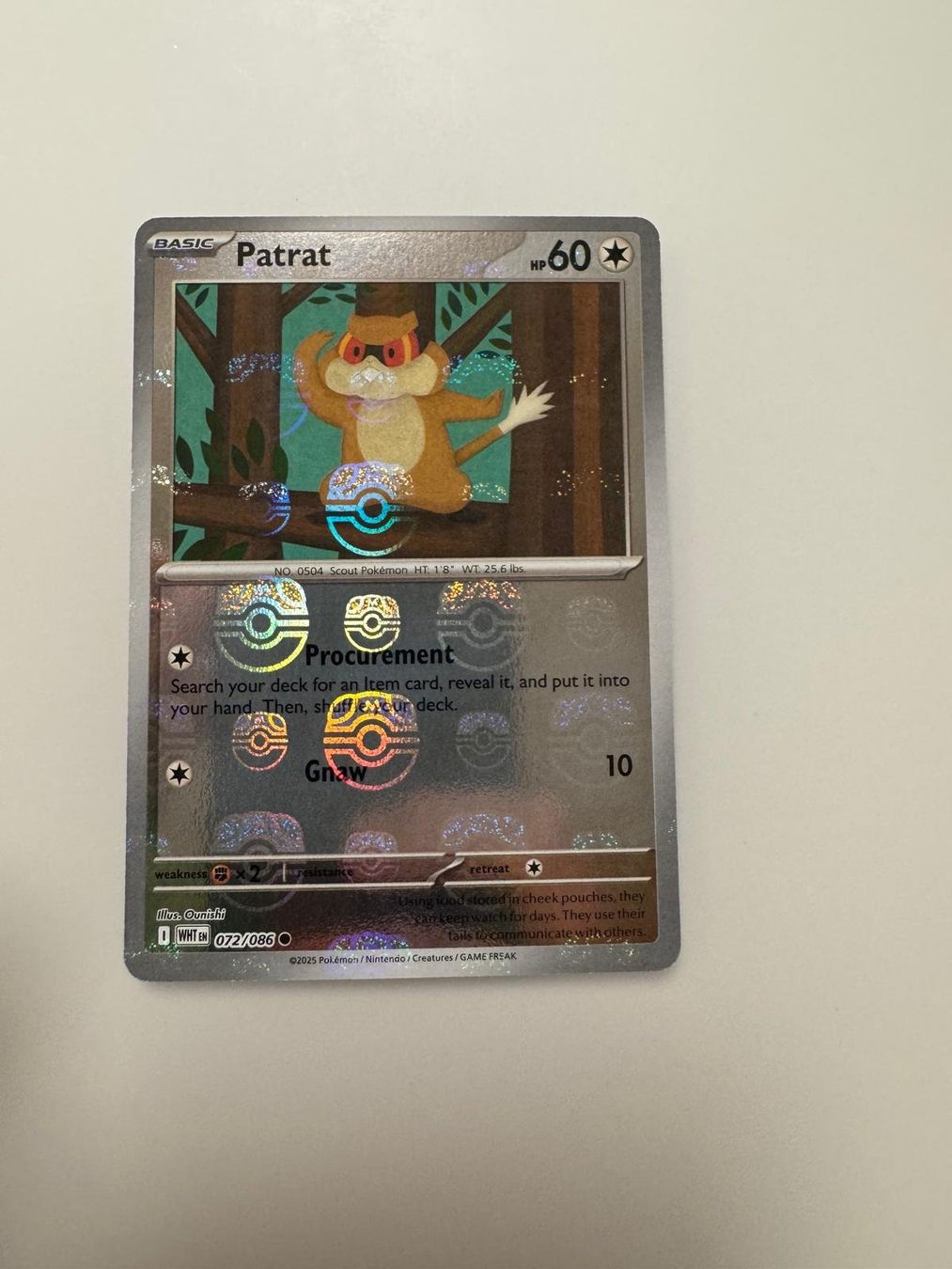 Pokémon Carte collezionabili: Patrat | Reverse Holo Masterball | WHT 072/086 | EN – Usato da Spreitenbach venduto da Snacky96 2