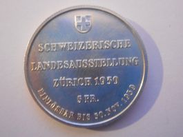 1939  5 Fr.  Silber  Gedenkmünze Landesausstellung Zürich
