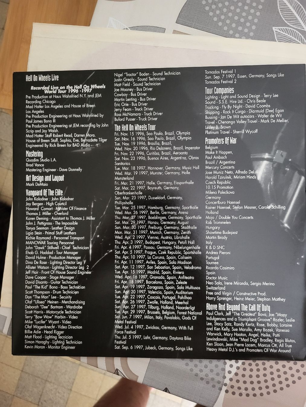 Dischi in vinile: Manowar - Hell on Wheels (Live) 3xLp – Usato da Fribourg venduto da Nuno_Dias 7