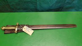 Faschinenmesser eidg Ord 1842 / 52 Kt Solothurn Stahlscheide