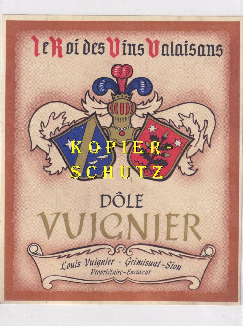 Papier: Etikette - Dôle "Vuignier" /bd – D'occasion à Hombrechtikon par Rudolf07