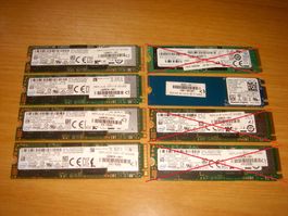 1 stück 256gb m.2 nvme ssd. Getestet. Alle unter 1000 stunde