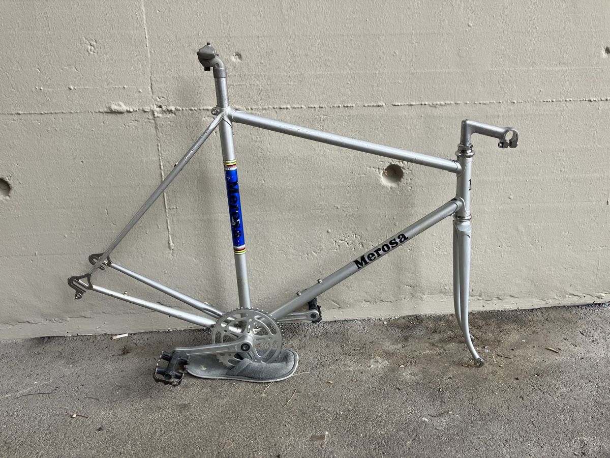 Biciclette: Merosa Rennrad Teamrahmen Frameset mit Kurbelsatz – Usato da Bern venduto da stuggeli11
