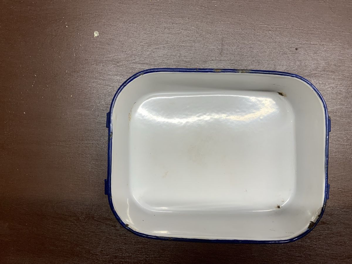 Ciotole: Emaille mit Henkel weiss blaue Kante  – Usato da Magden venduto da rom_5zrl