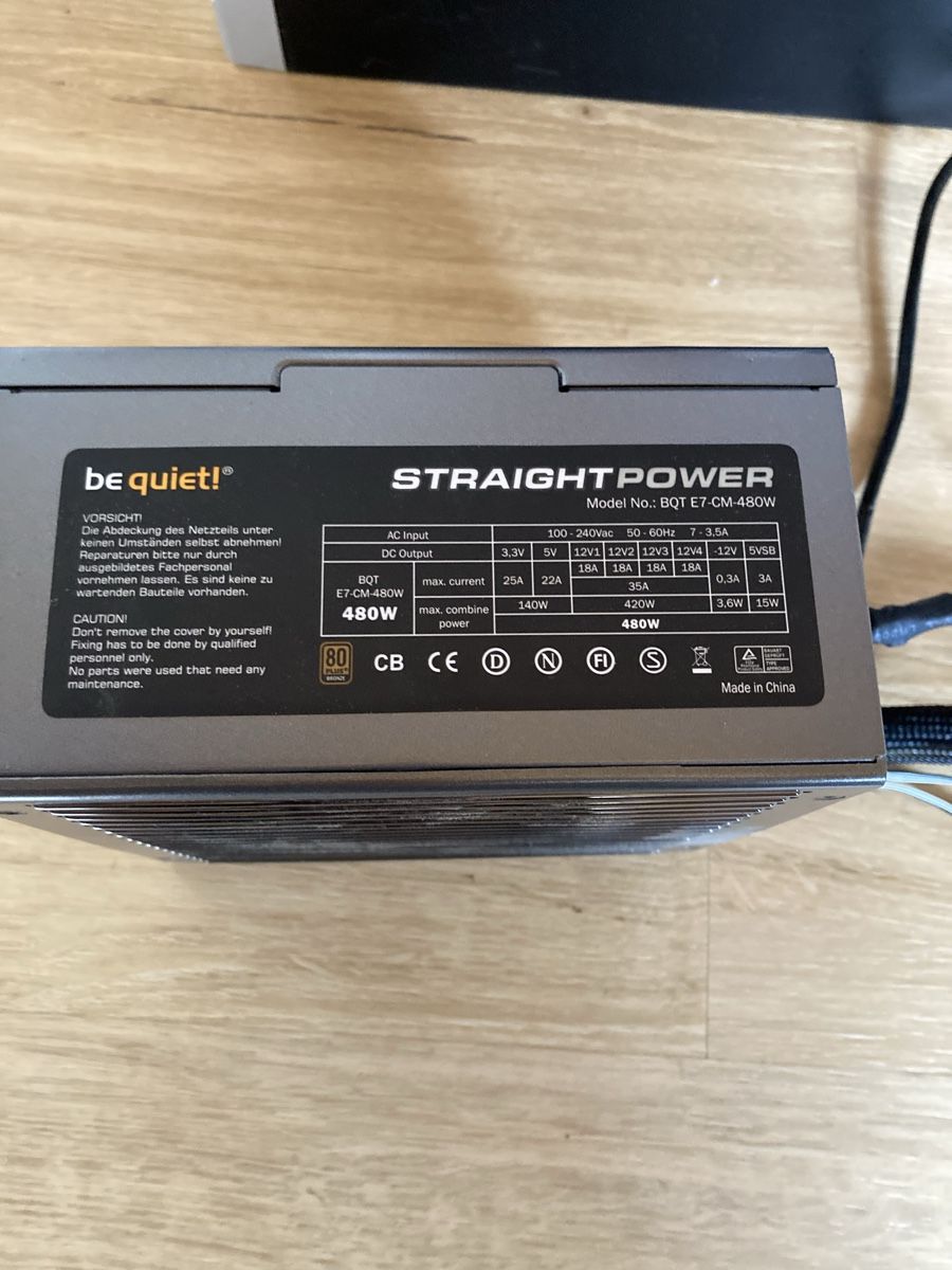 beQuiet! Componenti elettronici: PC Netzteil be quiet! STRAIGHTPOWER BQT E7-CM 480W gebraucht – Usato da Wichtrach venduto da Queensparkunite