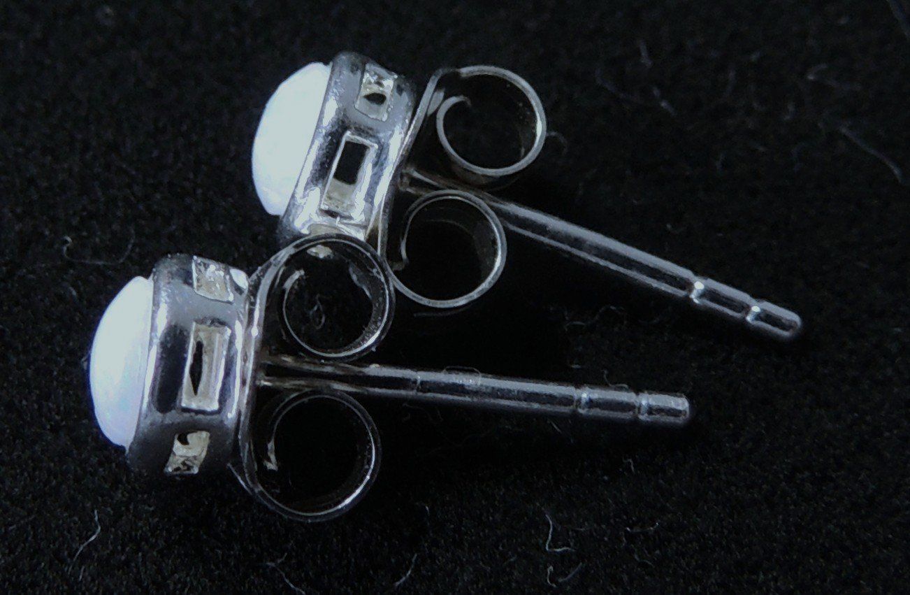 Orecchini pendenti & Orecchini a lobo: Silber 925 Opalimitat Ohrstecker 5 mm – Nuovo e nell'imballaggio originale da Waldenburg venduto da schaller707 3