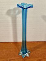 Elegant Blue Glass Vase - Perfect Spring Home Decor