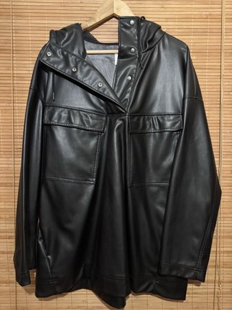 H&M Lederjacke Gr. L, Schwarz, selten getragen