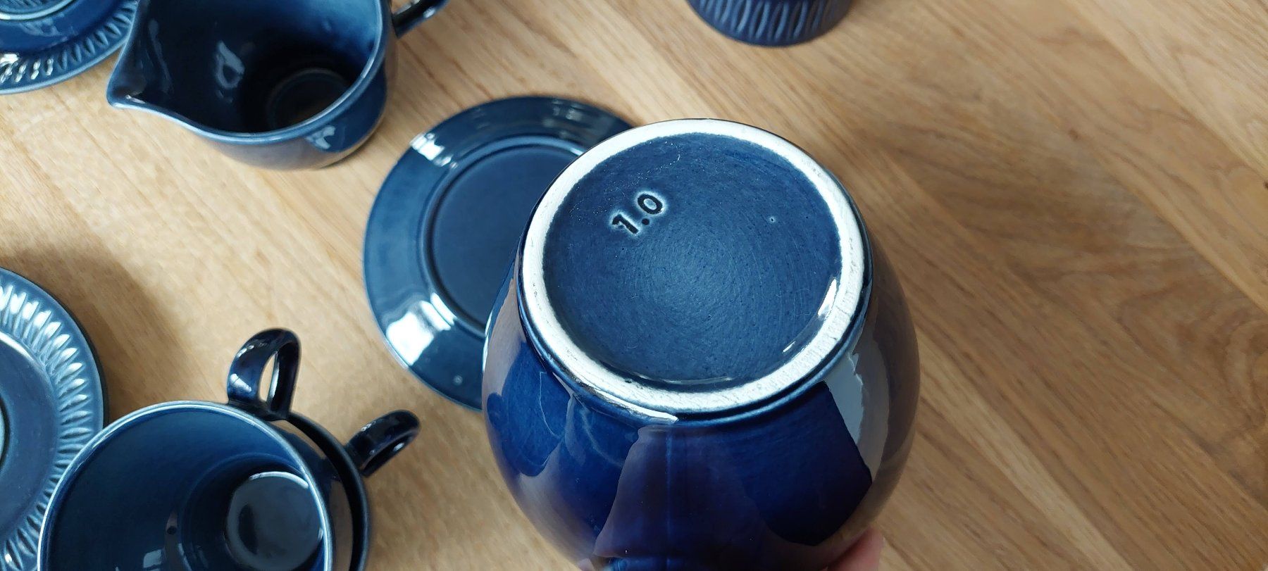 Set di piatti: Tee- oder Kaffeeservice in Blau – Usato da Schaffhausen venduto da Robuco_93 2