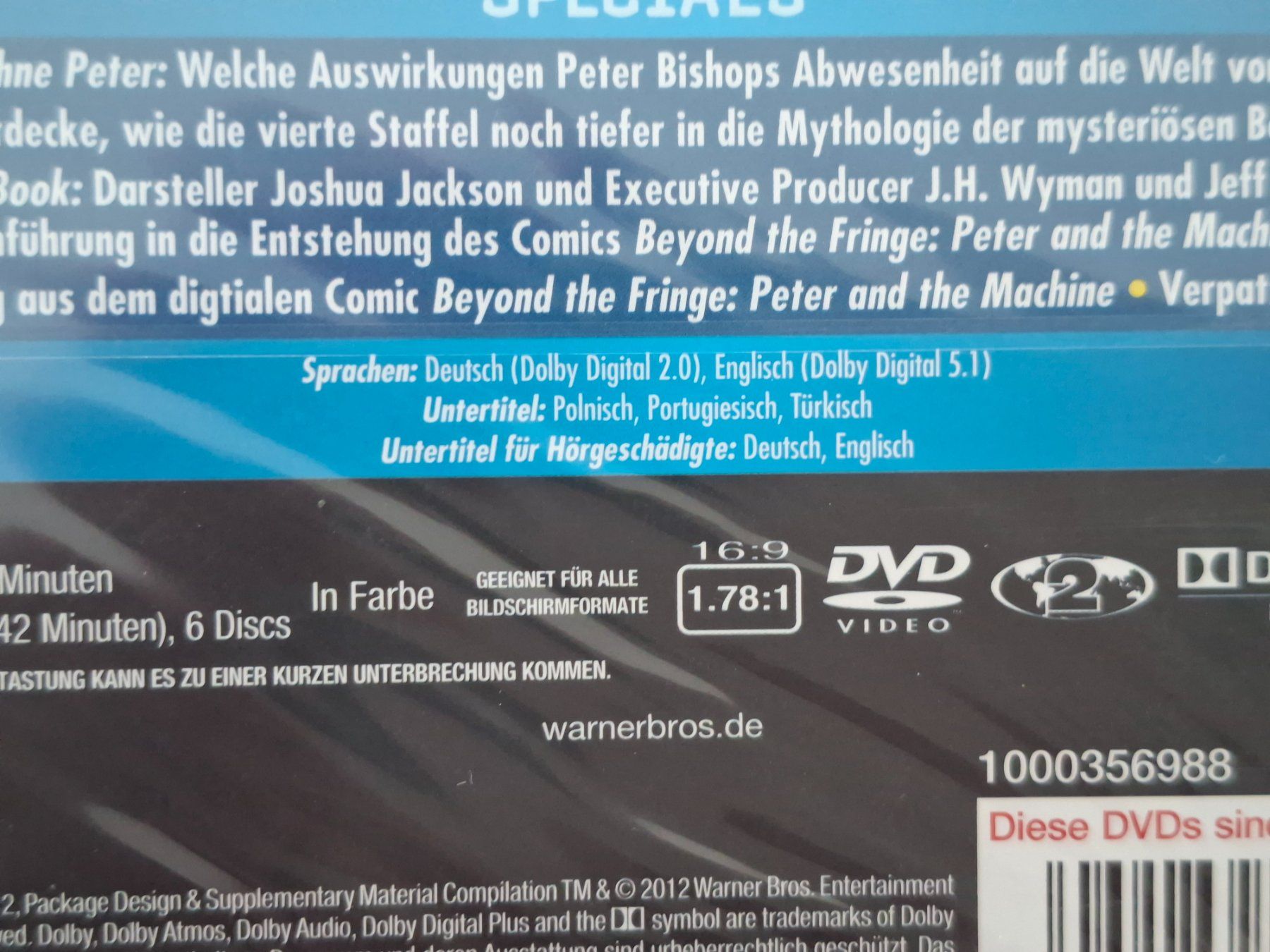 Tous les DVDs: FRINGE STAFFEL 1 - 5 – D'occasion à Aesch BL par Burschi59 2