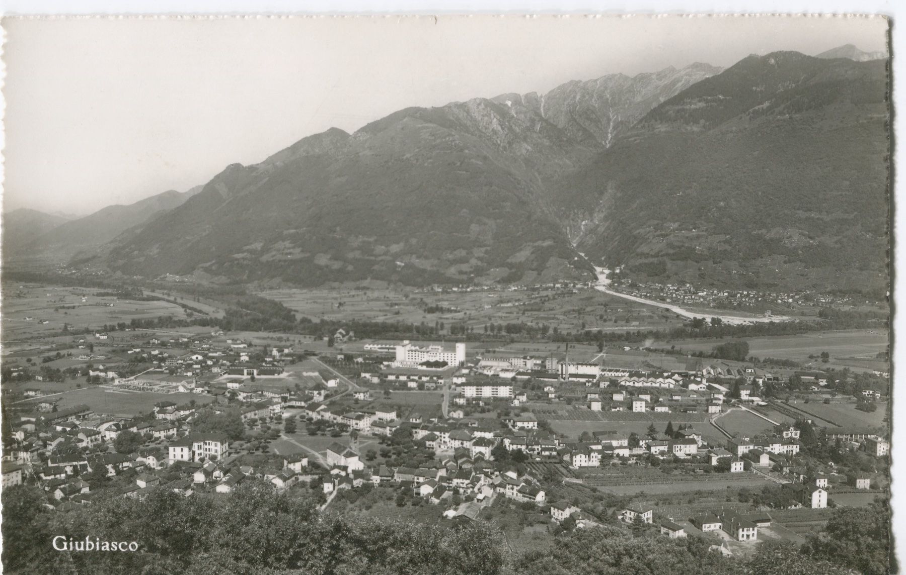 Ansichtskarten: Giubiasco Panorama 1953 – Gebraucht aus coglio von Tascia1
