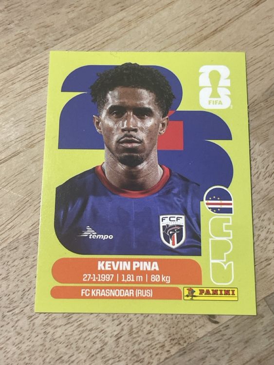 FIFA WM 2026 Sticker Kevin Pina CPV 10 (Neu und originalverpackt) in ...