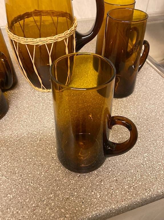 Caraffe: spanischer Sangria-Krug inkl. 6 Gläsern – Usato da Basel venduto da Blaetzlibajass 1