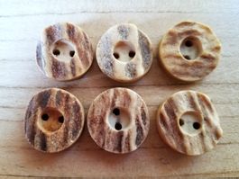 6 Hirschhorn Knöpfe Trachten Trachtenknöpfe