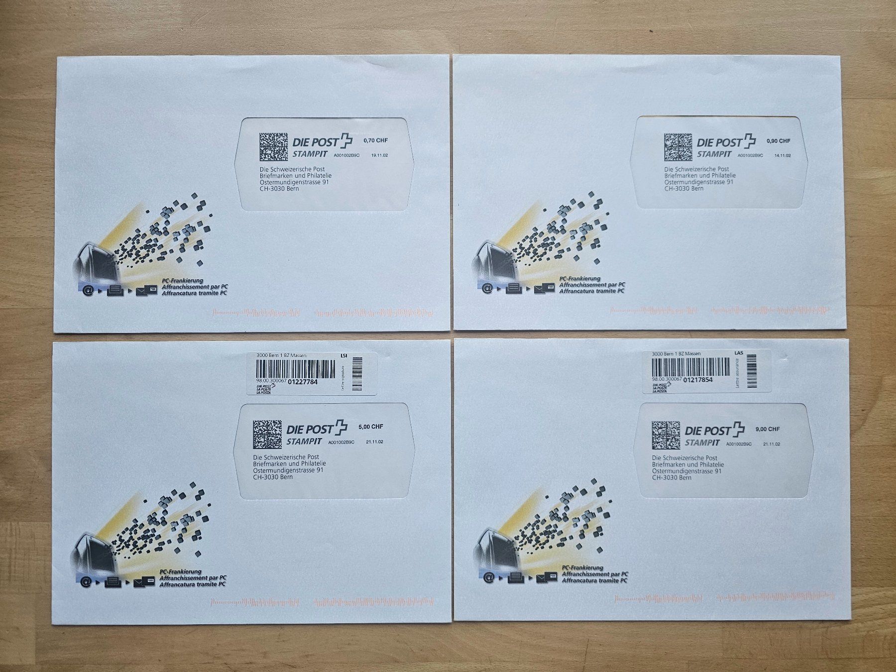 Tous les timbres: 2002 PC-Frankierung PC 1 – D'occasion à Leimbach AG par jaja79