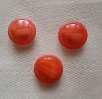 3 Stück Knöpfe, 17 mm. Orange