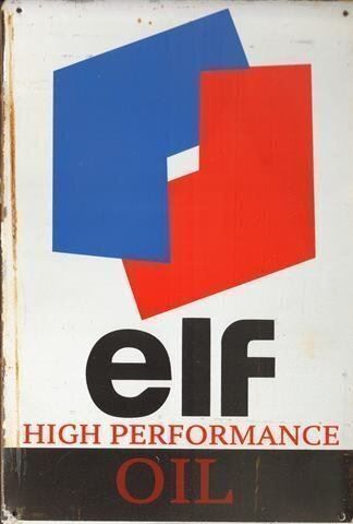 Insegne: Rusty Blechschild-ELF HIGH PERFORM OIL – Nuovo e nell'imballaggio originale da Rupperswil venduto da big-one-sale