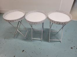 4 Beistelltische mit Tablett Shabby Chic von Jysk