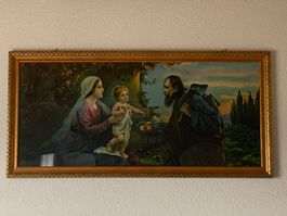 Heiligenbild mit Maria, Josef und Jesuskind