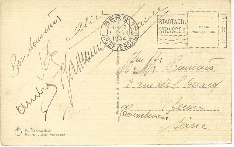 Cartoline postali: Bern - Zähringerbrunnen + 1934 – Usato da Emmenbrücke venduto da teestube 1